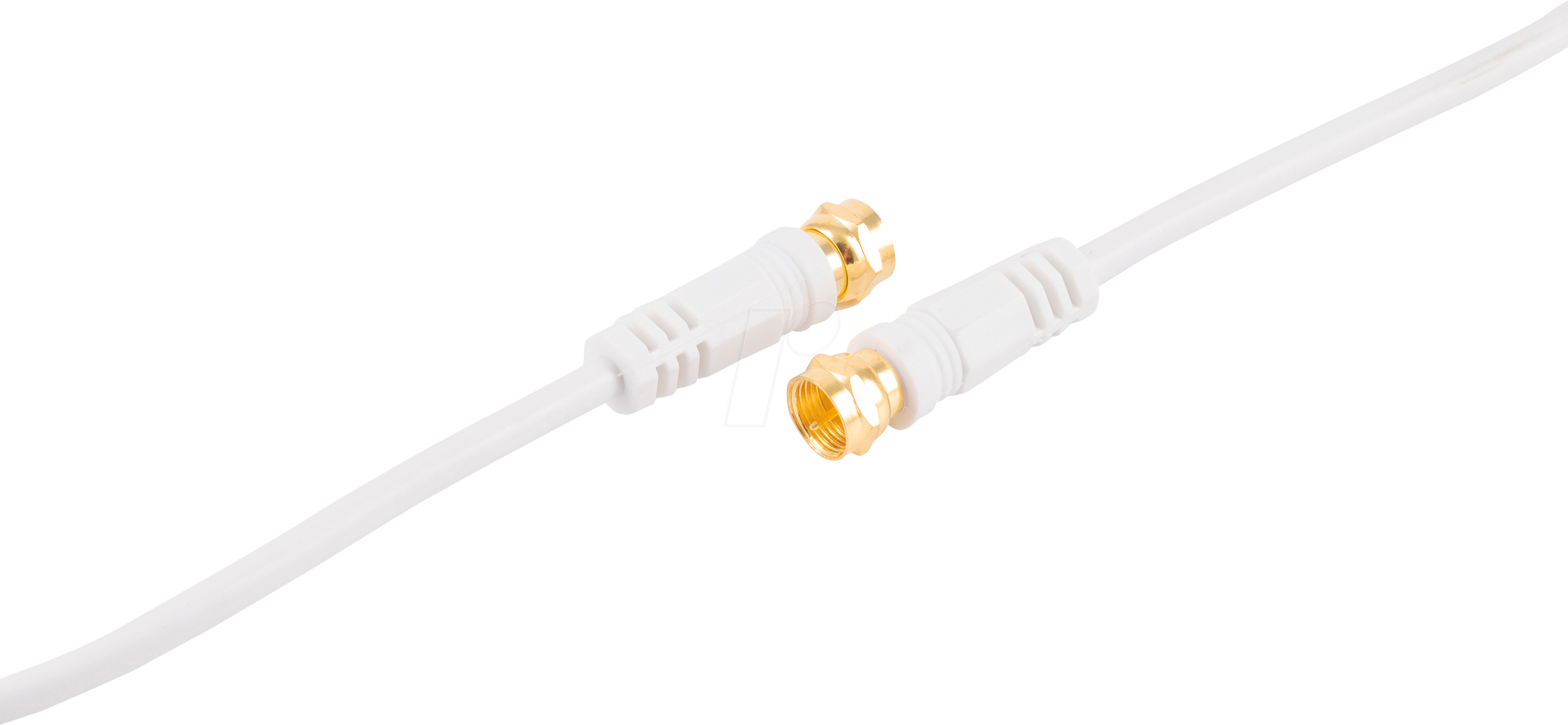 SHVP 80092G128 - SAT-Anschlusskabel mit Ferrit, >100 db, weiß, 1,5 m