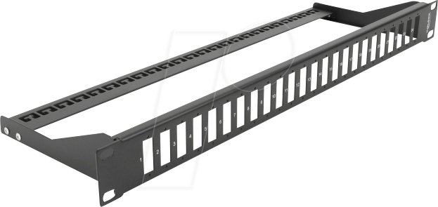 DELOCK 43406 - LWL Patchpanel, 19'', 24-Port, SC Duplex, LC Quad, schwarz