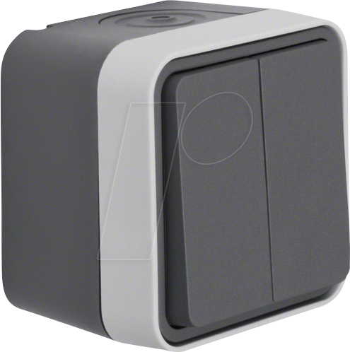 BERKER 30753505 - Serienschalter AP W.1 grau