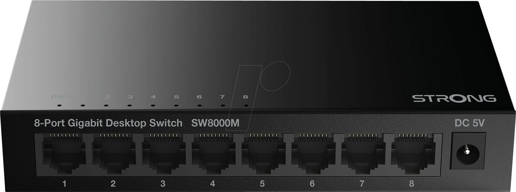 Thumbnail - STRONG SW8000M - Switch, 8-Port, Gigabit Ethernet, Metall Gehäuse