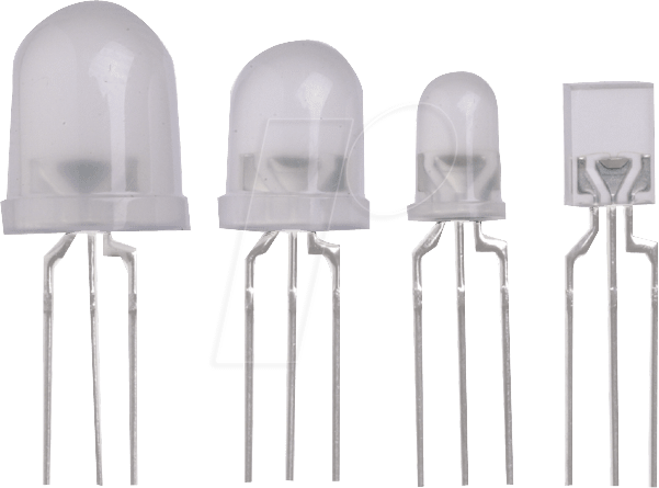 LED 2 RG-3 - Duo-LED, 2x5 mm, bedrahtet, 3-Pin, rt/gn, 20 mcd, 110°