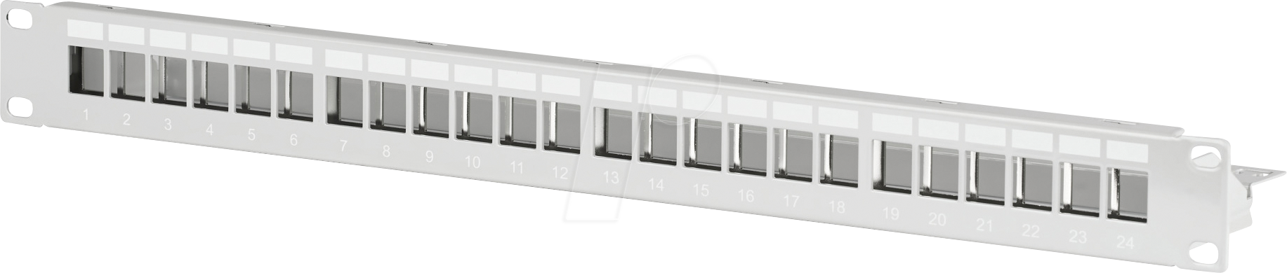 EFB EC020100001 - 19 Zoll Keystone Patchpanel, 1HE, 24-Port, grau, unbestückt