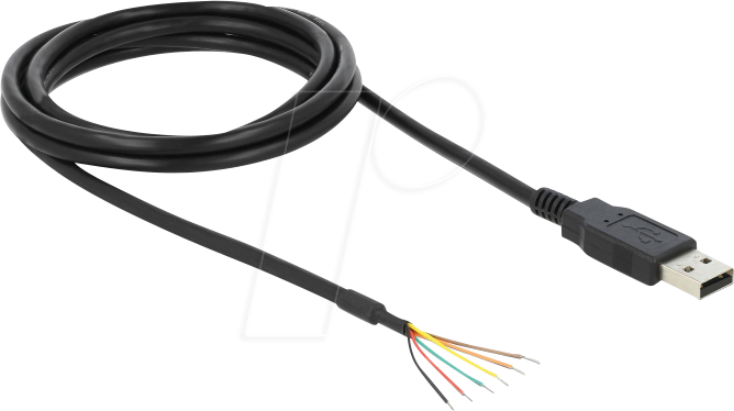 DELOCK 83117 - USB 2.0 Konverter, Seriell-TTL 6 offene Kabelenden 1,8m(3,3V)