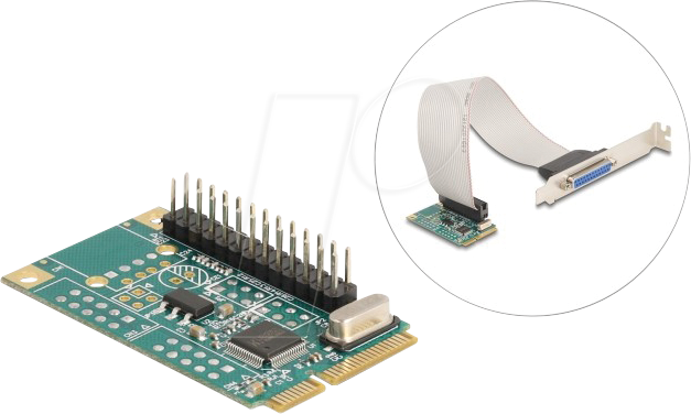 Thumbnail - DELOCK 95275 - Mini PCIe I/O PCIe full size 1 x Parallel