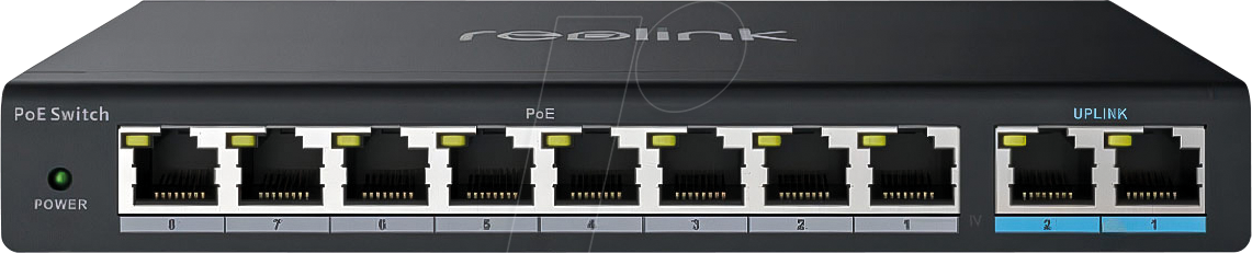 REO RLA-PS1 - Switch, 10-Port, Fast Ethernet, PoE+