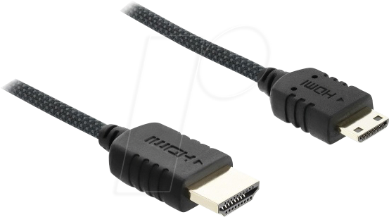 DELOCK 81688 - High Speed HDMI Stecker zu Mini HDMI Stecker, 8K 60 Hz ummantelt