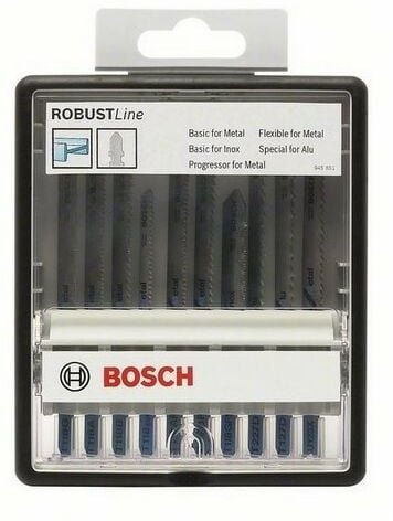 Accessories 2607010541 Stichsägeblatt-Set Robust Line Metal Expert, T-Schaft, 10-teilig 1 Set - Bosch