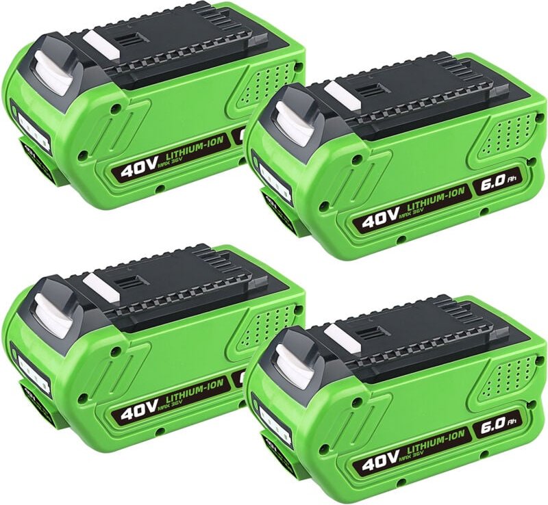 Thumbnail - Pdstation - 4 x 40V 6.0Ah Akkus für GreenWorks 40V GWL1820 (Modelle 29472, 29462) und GreenWorks 40 v g-max (Modelle 292...