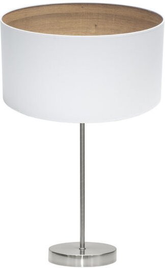 Fabrilamp - Tatiana Tischleuchte 1xe27 Nickel/weiß-weiß-mad.light 63x30x30 Cm