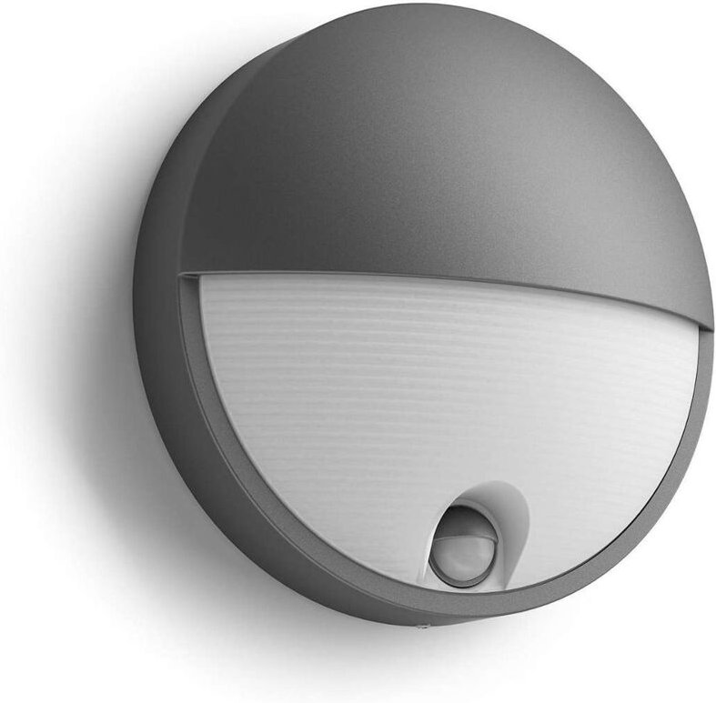 MyGarden - LED-Wandleuchte für den Außenbereich, Durchmesser 21 cm, 2700 k, 6 w, mit Sensor, Anthrazit 915005193001 - Ph...