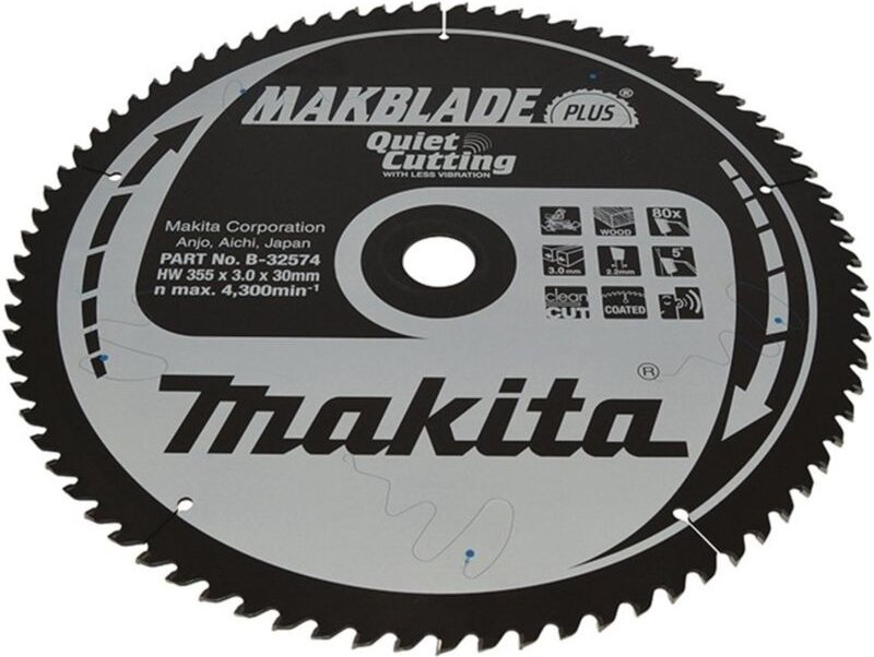 Sägeblatt makblade+ 355x30x80Z - Makita