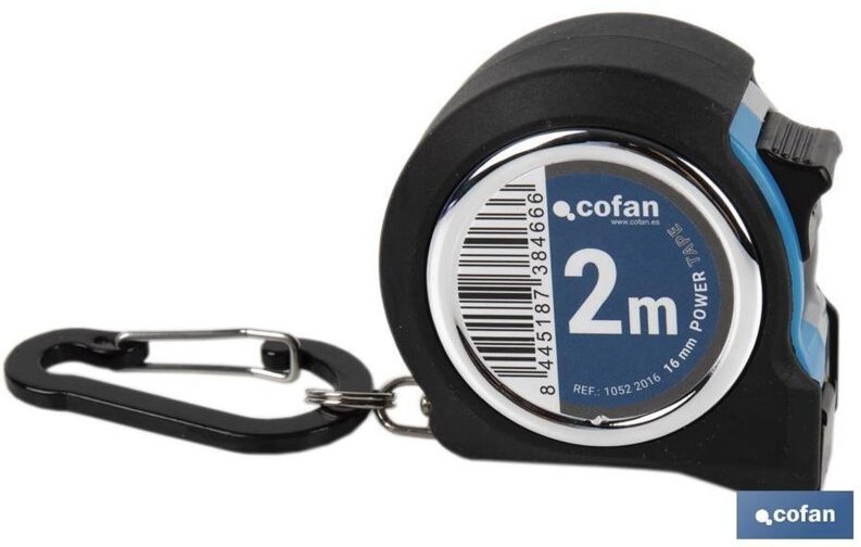Cofan - Maßband mit Korrosionsschutzschicht 2 m x 16 mm mit Kalibrierung an den Kanten aus abs und Metall