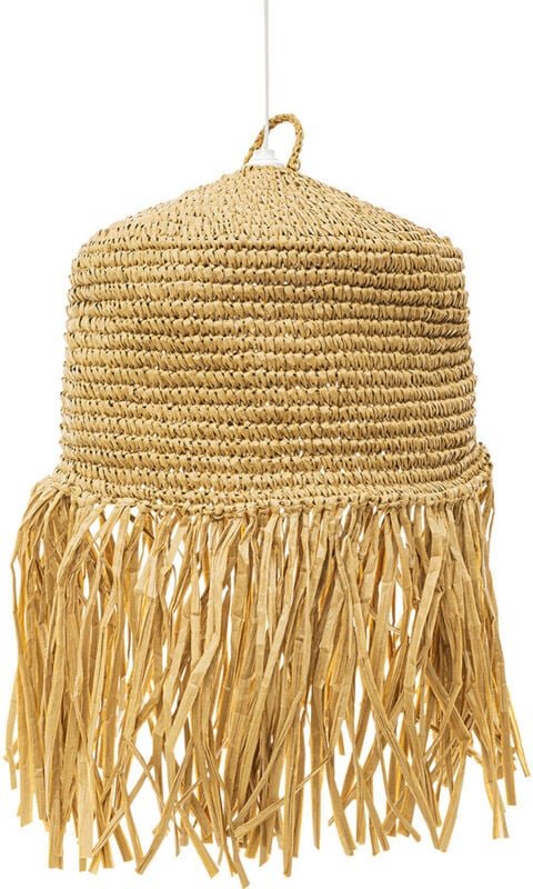 Deckenlampe aus Raffia - Boho-Bali-Design-Pendelleuchte - Lanui Natural wood