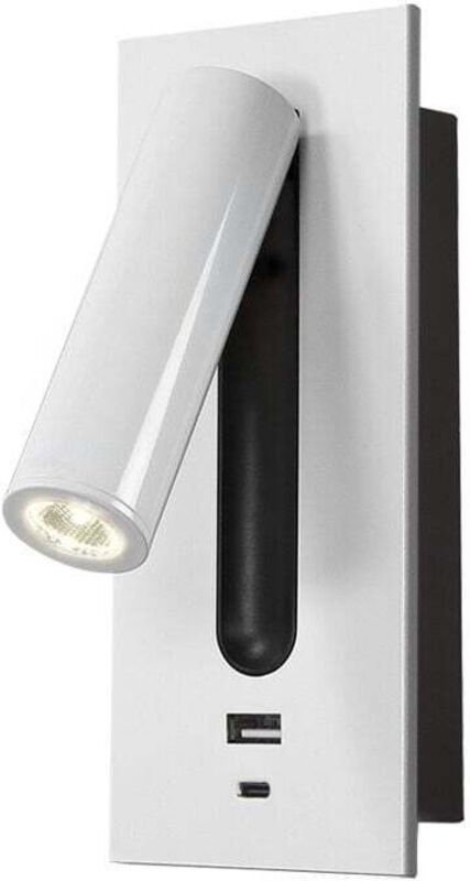 LED-Leselicht, Nachttischlampe mit verstecktem Schalter, Typ C, Einbau-Nachttischlampe, Wandleuchte, Leselicht, 350° dre...
