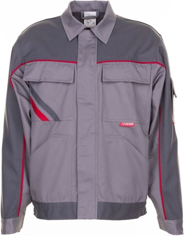 Thumbnail - Bundjacke Highline Gr. 54 zink/schiefer/rot - Planam