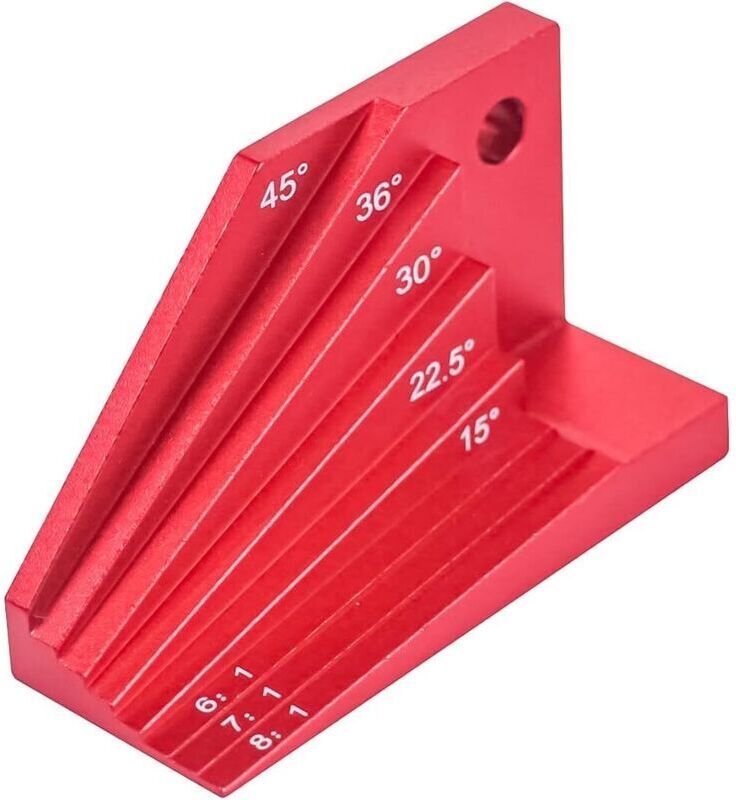 Winkelmesser aus rotem Aluminium für Holzbearbeitung und Bauwesen, Winkelmesser aus Aluminiumlegierung, Winkelmesser-Wer...