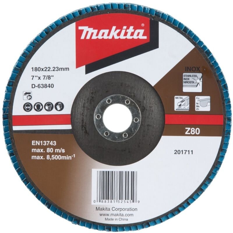 Fächerschleifscheibe 180 mm Z80 - Makita