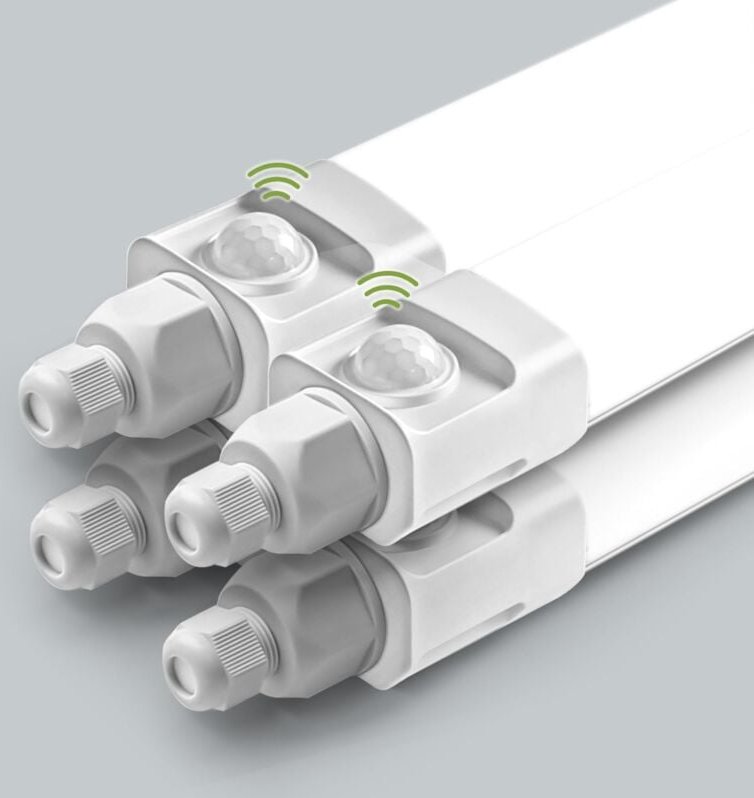 4 Stück , LED Feuchtraumleuchte 115cm mit Bewegungsmelder 36W 3600LM 4000K Deckenleuchte Sensor Röhre,Linkable Kellerleu...