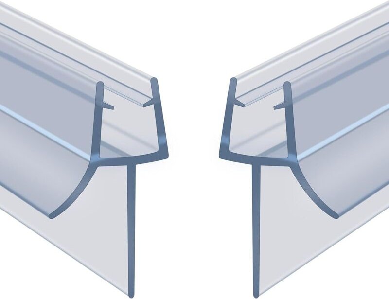 Duschdichtung für Glaswände, 100 cm, 1 Stück, Duschbarriere, Duschtürdichtung für 4–6 mm Glas, Duschkabinendichtung, fal...