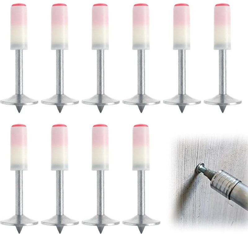 20 Stück Nägel für Nagelpistolen, 7,3 MM Gehärtet Stahlnägel Sortiment, Manuelle Stahlnägel Round Nägel, stahlnägel beto...