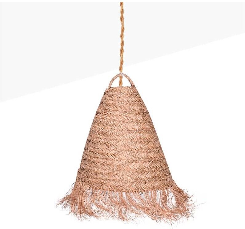 Geflochtene Hängeleuchte aus Naturfasern "NAM"