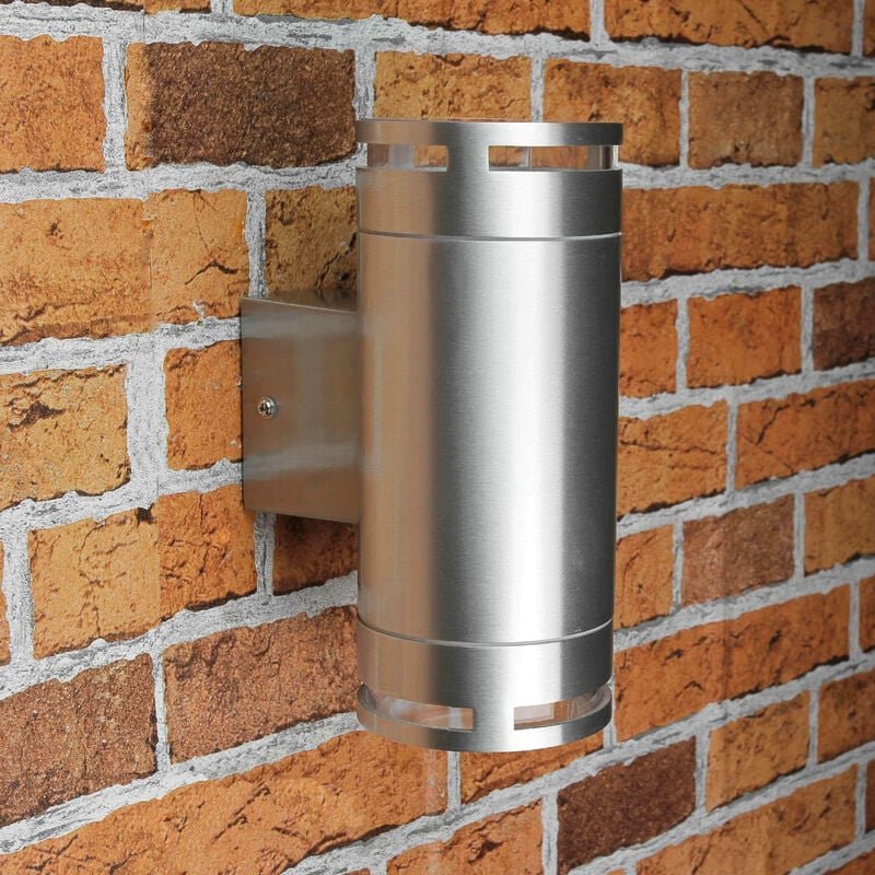 Licht-erlebnisse - Außenwandlampe Hof Terrasse IP44 GX53 Aluminium Up Down Wandleuchte außen