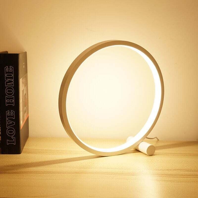 Nachttischlampe, LED-Tischlampe, Touch-Ring, dimmbar, Schlafzimmer-Nachttischlampe, 3 Farben, dimmbar