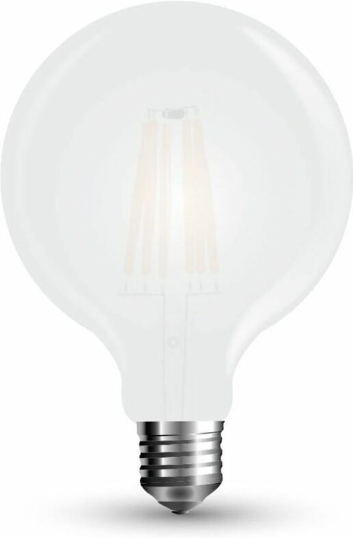 V-TAC LED-Glühbirne E27 7W 110LM/W G125 Filament Satin Kaltweiß
