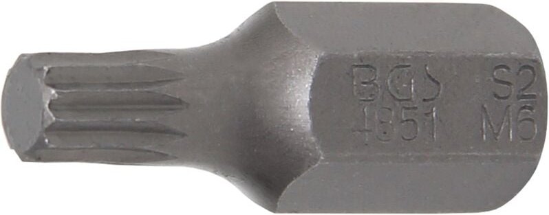 Bgs Technic - Bit Länge 30 mm Antrieb Außensechskant 10 mm (3/8') Innenvielzahn (für xzn) M6
