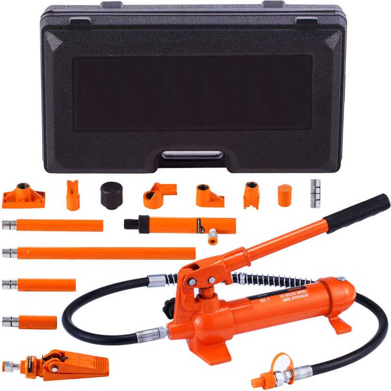 Mophorn - 4-Tonnen-Porta-Power-Kit, tragbarer hydraulischer Wagenheber mit 3,9 ft/1,2 m Ölschlauch, Karosserierahmen-Rep...