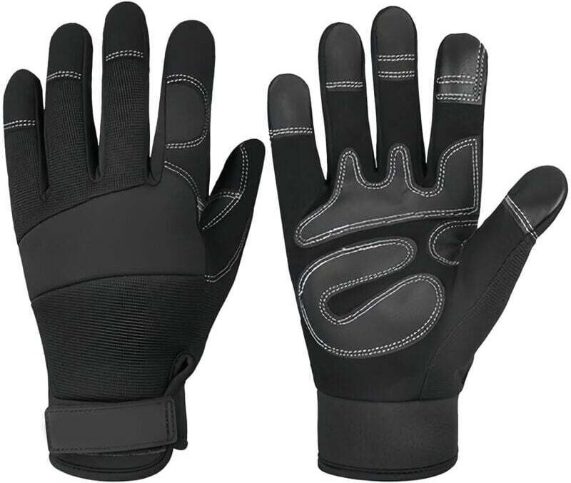 Kettensägenhandschuhe, Forsthandschuhe (Kettensägen & Gartengeräte) - Größe 11 Schwarz (XL)