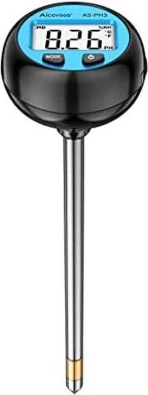 Boden Feuchtigkeitsmesser für Pflanzen, PH Wert Bodentester, 3 in 1 Feuchtigkeitsmessgerät Pflanzen mit PH/Temperatur/Fe...