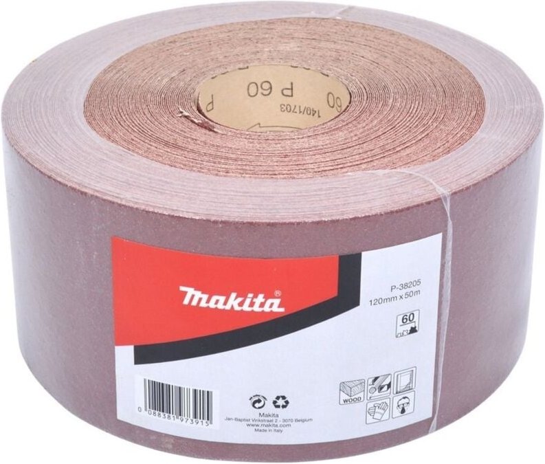 Schleifpapier-Rolle 120 mm x 50 m, Körnung 60 - Makita