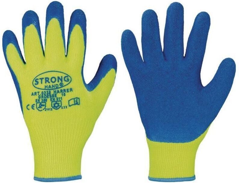 0238-10 Kälteschutzhandschuhe Harrer Größe 10 gelb/blau en 388, en 51 - Stronghand