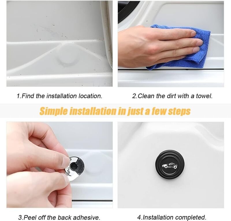 Tigrezy - Auto-Stoßdämpfungsdichtung, 30 Stück, Autotür-Stoßdämpfer-Schutzaufkleber, stoßfestes Kissen, Absorber-Puffer,...