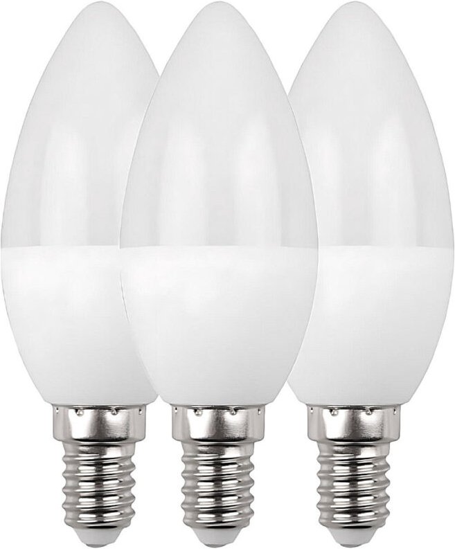 7hsevenon - 3er-Pack LED-Kerzenlampen E14, 6 w, entspricht 40 w, 470 lm, 15000 Std. Primer Leader