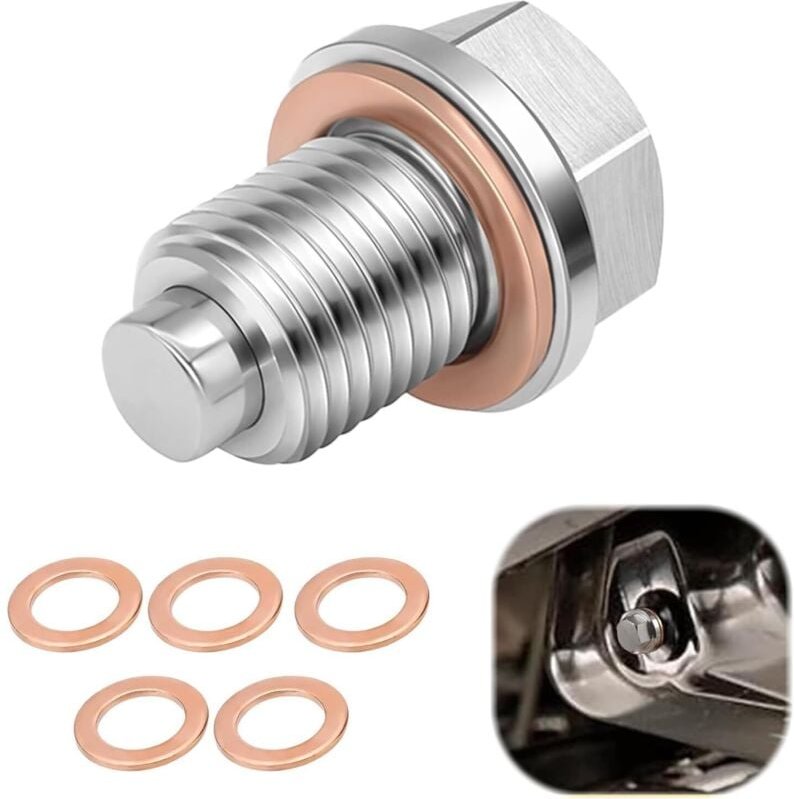 M14 X 1,5 Auto-Ablassschraube, Ablassschraube mit Ablassdichtung, magnetische Ölablassschraube, Ablassschraubendichtung ...