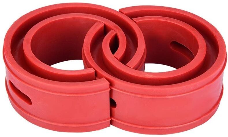 Dämpfer-Federpuffer, 2 Stück, Universal-Auto-rotes Stoßstangenkissen, Auto-Stoßdämpfer-Stoßstangentyp-Feder(D)