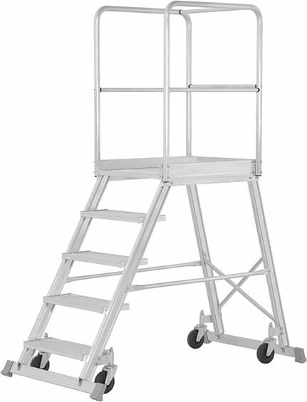 Mobile Plattformtreppe 7 Stufen - Maximale Arbeitshöhe. 3.70m - 6888/07
