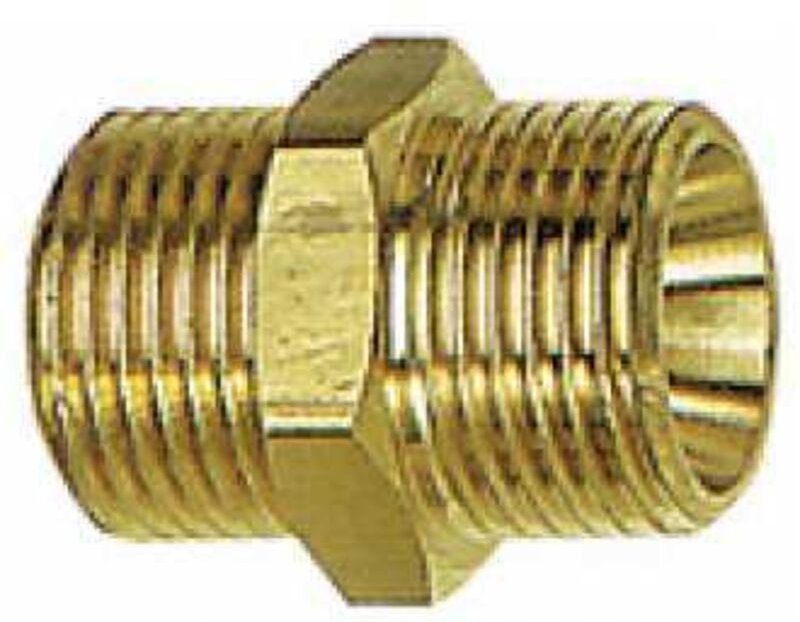 Doppelgewindenippel zylindrisch g 1 a. g 2 a. sw 60 Messing - Riegler