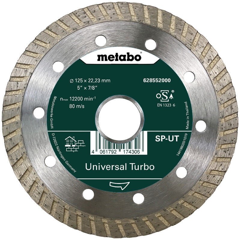 Metabo - Diamanttrennscheibe 125x22,23mm, 'sp-ut', Universal Turbo 'sp' (628552000)