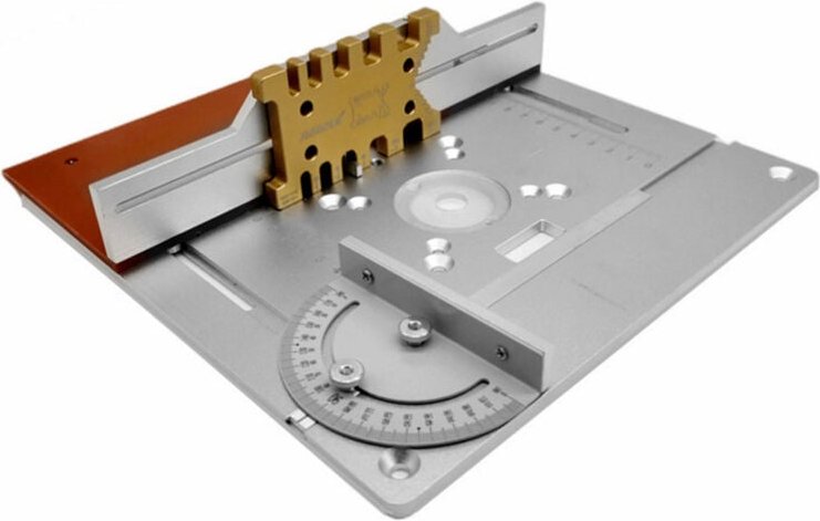 Thumbnail - Decdeal - Frästisch-Einlegeplatte, Schablonen aus Aluminiumlegierung mit klarer Skala für die Holzbearbeitung