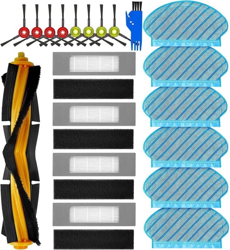 Lot de 20 pièces de Rechange Compatible avec Ecovacs Deebot OZMO 920 950, yeedi 2 Hybrid Aspirateur Robot.(6 Serpillière...