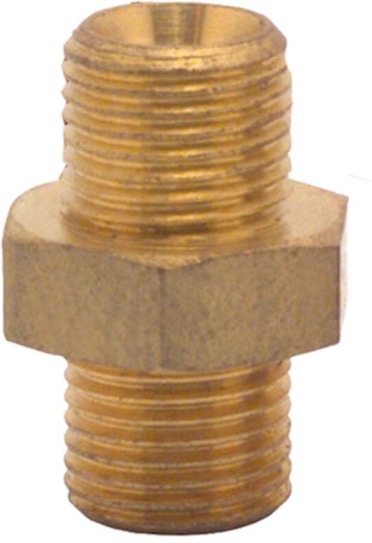 Druckluft Doppelnippel ag 1/2 und ag 1/2', Druckluftnippel aus Messing