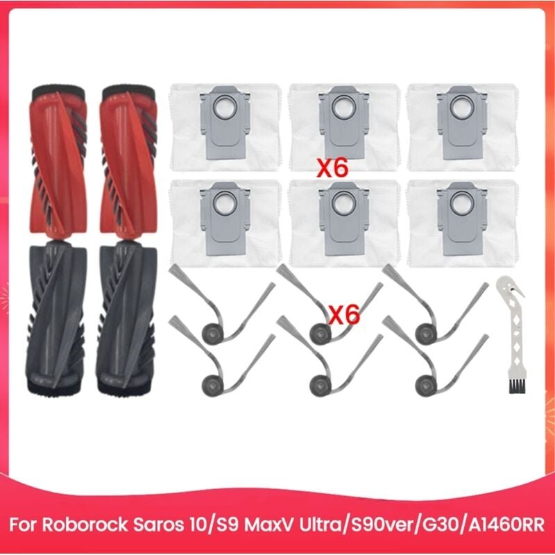 Für Saros 10/S9 MaxV Ersatzteile Wichtigsten Seite Pinsel Staub Tasche