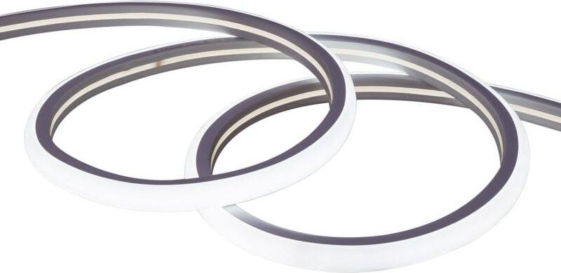 LED-Streifen Neon Dimmbar 220V Kaltweiß Halbrund 180° 7.5W/m Schnitt 100cm IP67 nach Maß 5 m