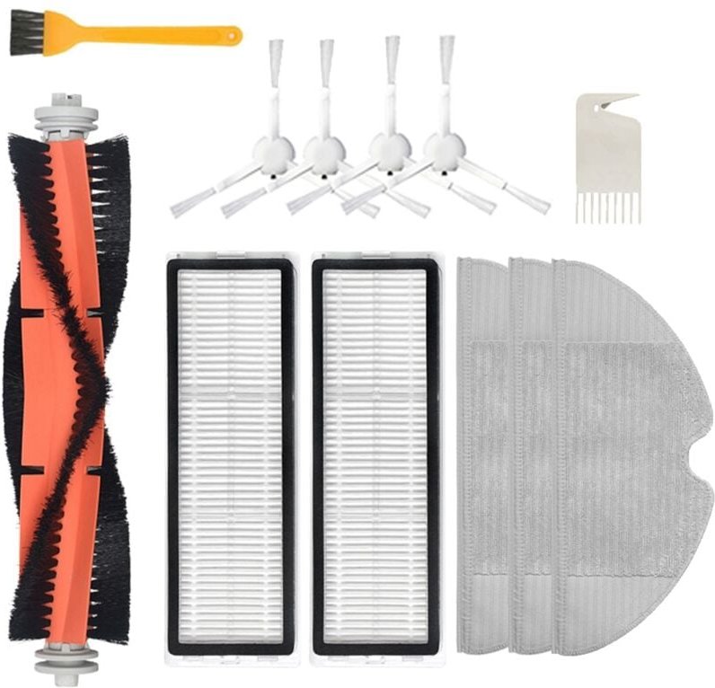 12Pcs für F9 Roboter Staubsauger Wichtigsten Pinsel Seite Hepa-Filter Mopp Tuch Zubehör Teile