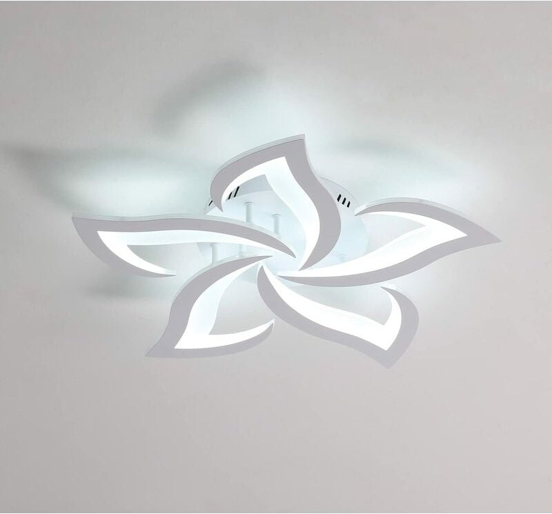 LED-Deckenleuchte, Moderne Deckenlampe 60W 4500LM, Moderne Blütenblatt-Deckenleuchte für Wohnzimmer, Küche, Schlafzimmer...