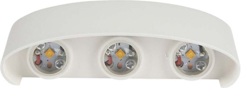 V-tac - 6W led Wandleuchte Doppelstrahl Weiß Gehäuse Naturweiß IP65