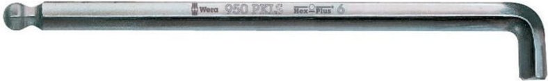 Wera 950 PKLS Winkelschlüssel, metrisch, gestellverchromt, 10 x 219 mm